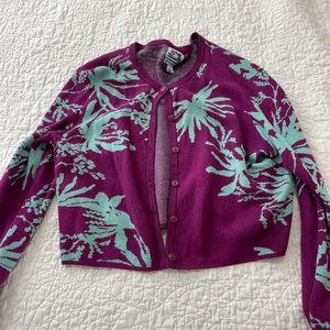 Future Collective Floral Cardigan Purple/Light Blue Large